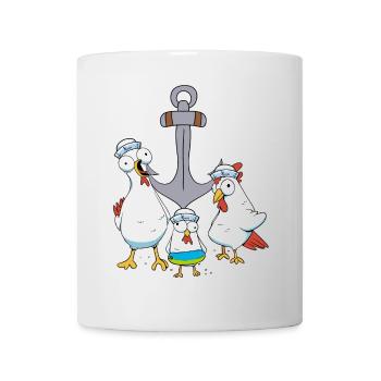 Sailors Chickens Sailors Anchor Ahoy Maritime - Mug - white - Front