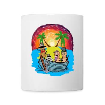 South Seas Expedition Travel Adventure Peanuts Ahoy - Mug - white - Front