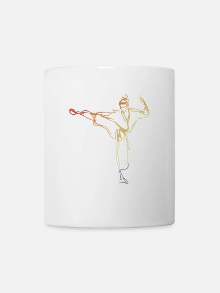 Vintage Karateka Zeichnung - Tasse - Weiß