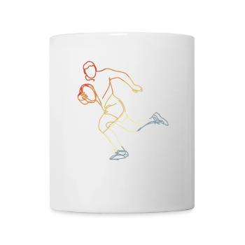 Rugbyspieler Skizze - Tasse - Weiß - Vorne