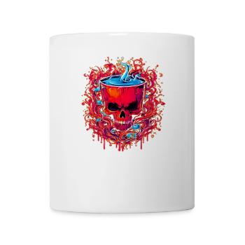 Une boisson diabolique dans une coupe crânienne - Mug blanc - blanc - Devant