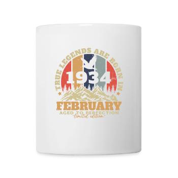Février 1934 Vintage Anniversaire 1934 Cadeau - Mug blanc - blanc - Devant