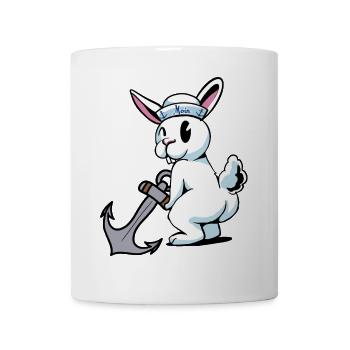 Hare, Anchor, Sailor, Rabbit, Maritime, Ahoy - Mug - white - Front