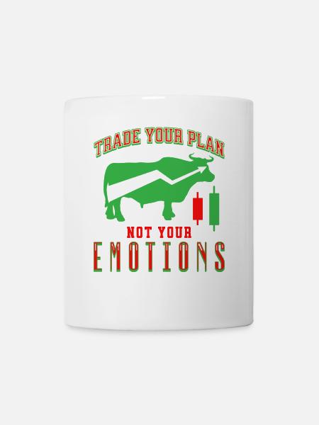 Trade Your Plan Not Your Emotions Stock Market - Mug - white