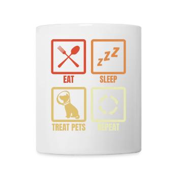 Manger Dormir Soigner les animaux - Mug blanc - blanc - Devant