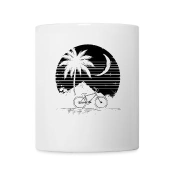 Mountain Biking Illustration - Mug - white - Front