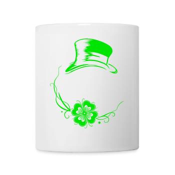 Faultier St Patricks Day mit Klee und Hut - Tasse - Weiß - Vorne