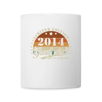 2014 Vintage Retro Geburtstagsgeschenk - Tasse - Weiß - Vorne