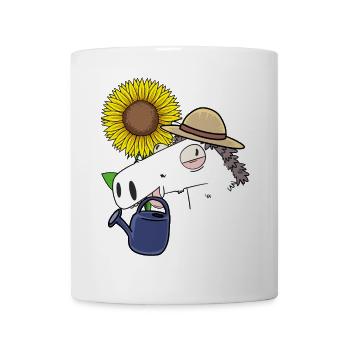 Pferd Sonnenblume Gärtner Hobbygärtner Blume - Tasse - Weiß - Vorne