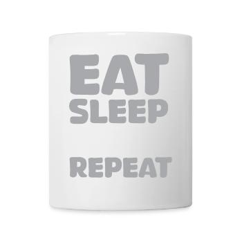 manger dormir échecs répéter dictons drôles jeu d’échecs - Mug blanc - blanc - Devant