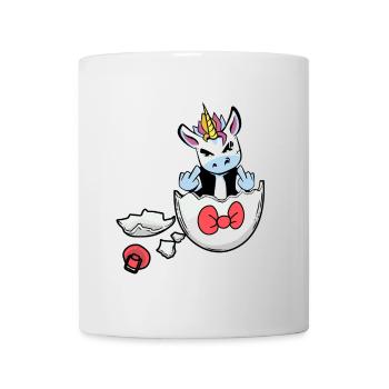 Licorne Naissance Grossesse Enceinte Bébé Oeuf - Mug blanc - blanc - Devant