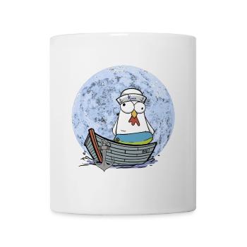 Poulet marin bateau marin maritime Ahoy Moin - Mug blanc - blanc - Devant