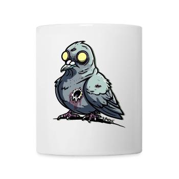 Blinde gruselige Zombie Taube - Tasse - Weiß - Vorne
