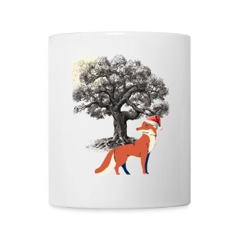 Renard des neiges d'hiver nature sauvage animaux de la forêt renards - Mug blanc - blanc - Devant