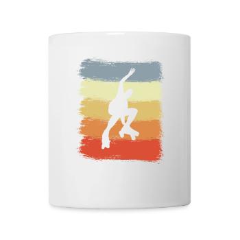 Vintage Rollschuhläufer - Tasse - Weiß - Vorne