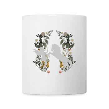 Fabelwesen Elfe Pferd Blumen Frühling Natur - Tasse - Weiß - Vorne