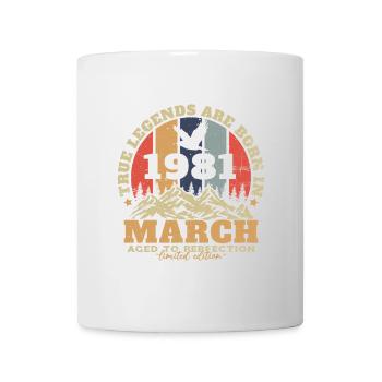 Mars 1981 Vintage Cadeau Anniversaire - Mug blanc - blanc - Devant