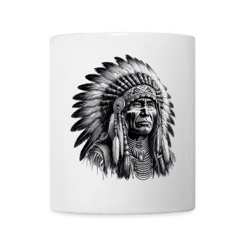 Amérindien Peau rouge d’Amérique - Mug blanc - blanc - Devant