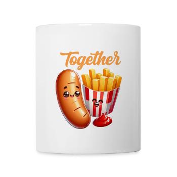 Better Together – Bratwurst Pommes Imbiss - Tasse - Weiß - Vorne
