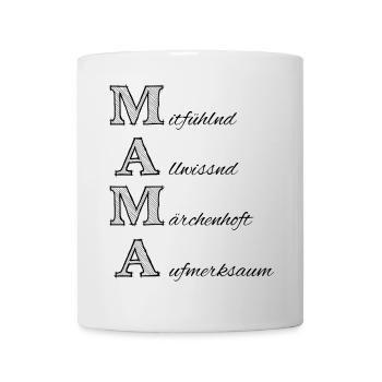 Mama, Dialekt, beste Mama, Muttertag - Tasse - Weiß - Vorne