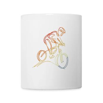 Mountainbiker Vintage Look - Tasse - Weiß - Vorne