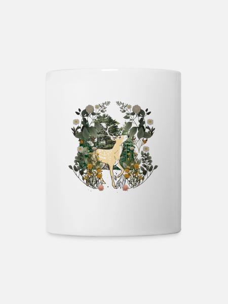 Printemps, Nature, Cerf, Animaux De La Forêt, Bois, Suède - Mug blanc - blanc