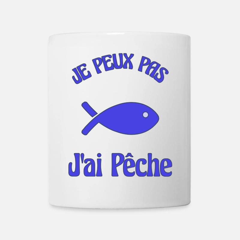JE PEUX PAS. PÊCHE. POISSON. POISSON D'AVRIL - Mug blanc - blanc