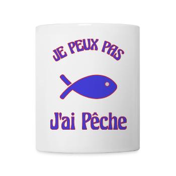 HUMOUR. POISSON. JE PEUX PAS. PÊCHE - Mug blanc - blanc - Devant