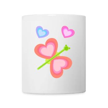 Baby Toddler Spring Butterfly Hearts 80s - Mug - white - Front