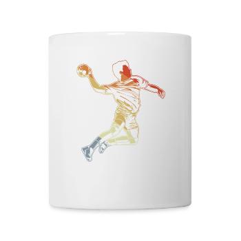 Joueur de handball Vintage - Mug blanc - blanc - Devant