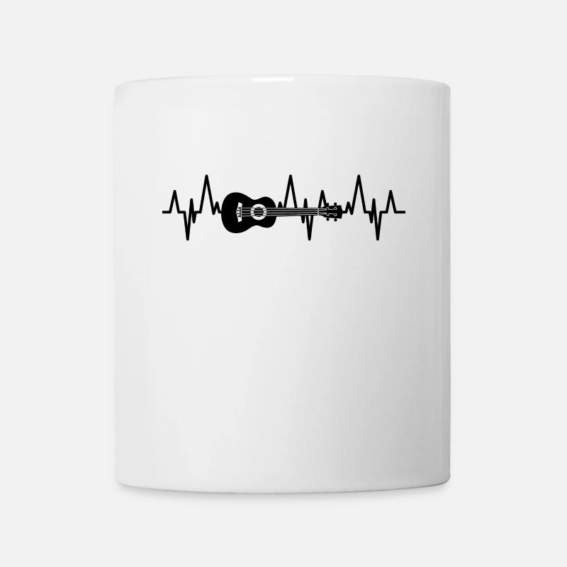 Ukulele Herzschlag - Tasse - Weiß