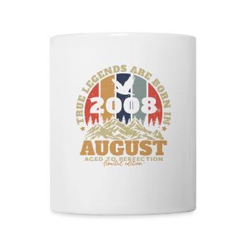 August 2008 Vintage Retro Geburtstagsgeschenk - Tasse - Weiß - Vorne