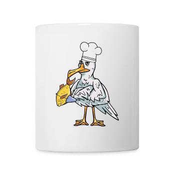 Maritime seagull fish cook hunger cooking - Mug - white - Front