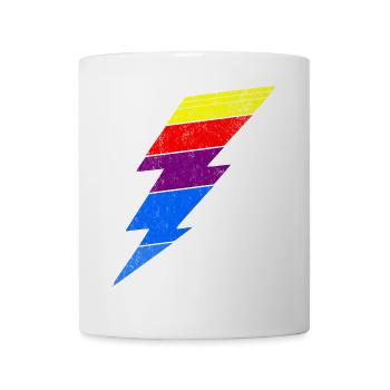 Colorful lightning effect on clothes - Mug - white - Front