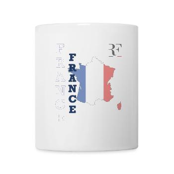 Miniatur-Stil der französischen Flagge und Patriotismus - Tasse - Weiß - Vorne