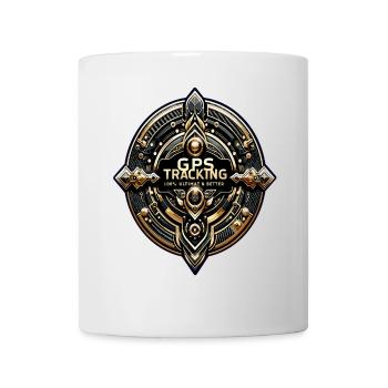 GPS Tracking Sticker - Mug - white - Front