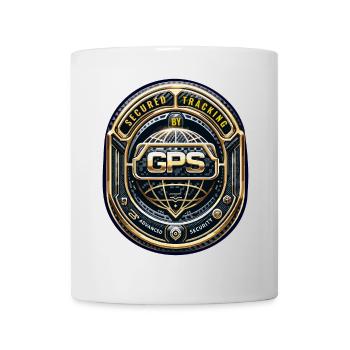 GPS Tracking Warning Stickers - Mug - white - Front