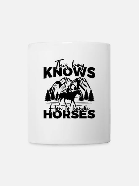Drôle de garçon de cheval - Mug blanc - blanc