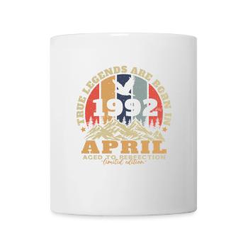 April 1992 Vinatge Geburtstagsgeschenk - Tasse - Weiß - Vorne