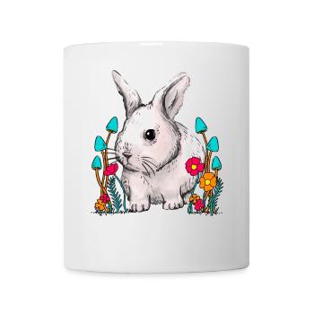 Woods, Rabbit, Rabbit, Flowers, Nature, Wildlife - Mug - white - Front