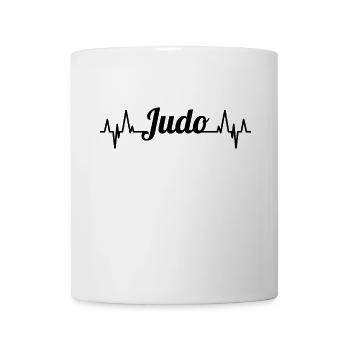 Judoka ECG Heartbeat - Mug - white - Front