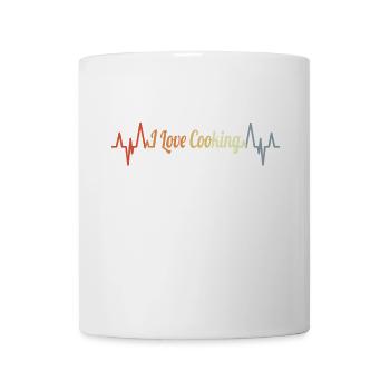 I Love Cooking Herzlinie - Tasse - Weiß - Vorne