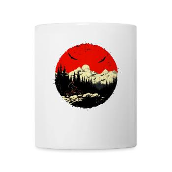 Mountain Biking Drawing Vintage - Mug - white - Front