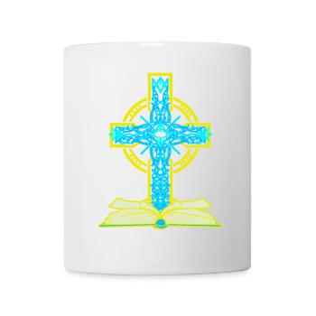 Croix, Bible, Paix Mondiale, Paix, Jésus - Mug blanc - blanc - Devant