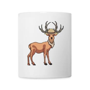animal de la forêt cerf Suède Finlande Scandinavie - Mug blanc - blanc - Devant