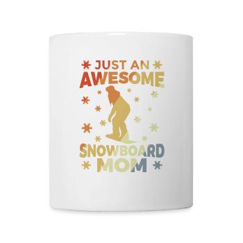 Snowboard Mutter - Tasse - Weiß - Vorne