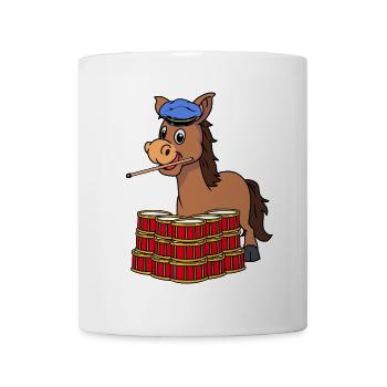 Trommler Esel Trommel Musikant Musik trommeln - Tasse - Weiß - Vorne