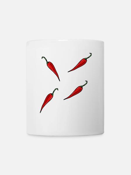 Paprika Chilli Peperoni Gewürz - Tasse - Weiß