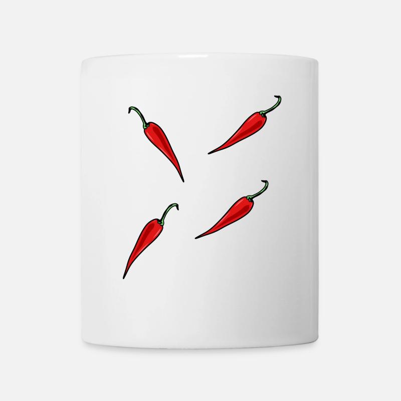 Paprika Chilli Peperoni Gewürz - Tasse - Weiß