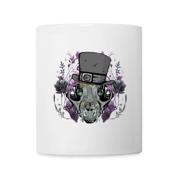 Vintage Rétro Crâne Animal Fantasy Crâne Sombre - Mug blanc - blanc - Devant